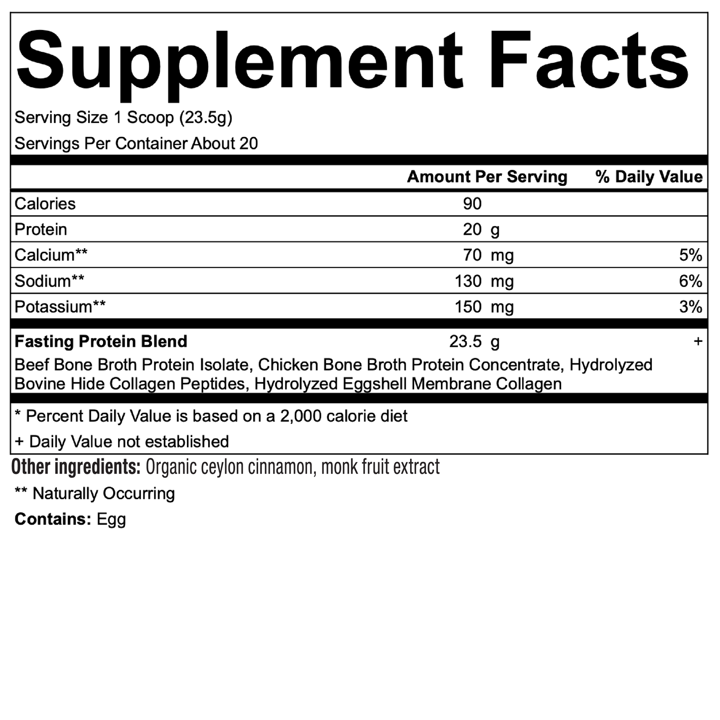 Fasting Formula